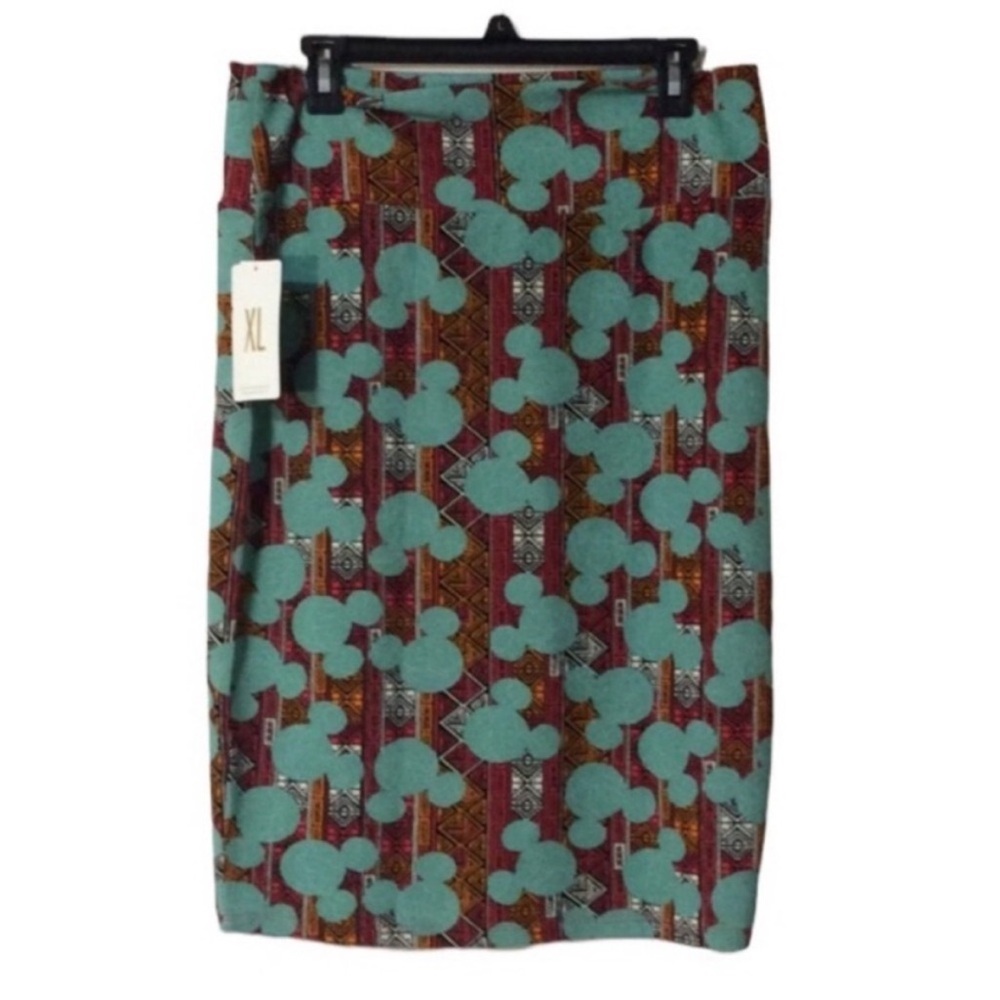 LULAROE Iconic Tribal Print Disney MICKEY MOUSE Cassie Style Pencil SKIRT